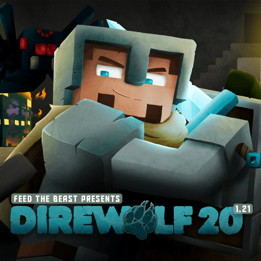 FTB Presents Direwolf20 1.21 Artwork